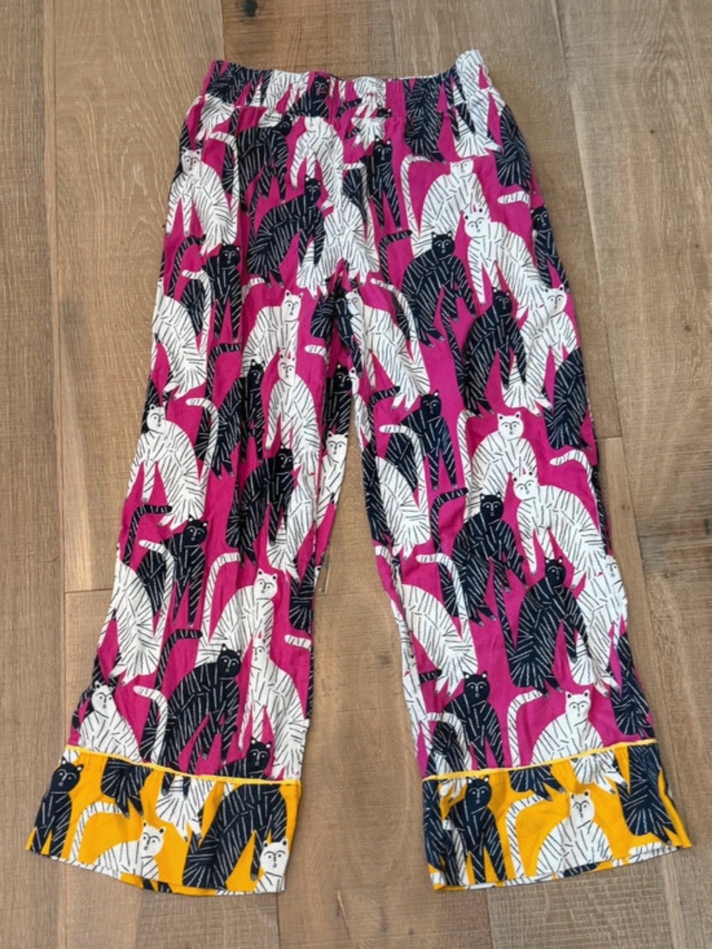 Anthropologie From Here Cat Print Pajamas